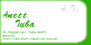 anett tuba business card